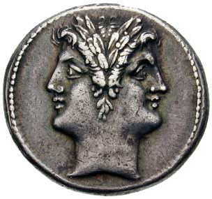 コインに描かれたヤーヌス神“Janus”