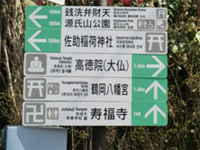 鎌倉の街の案内板