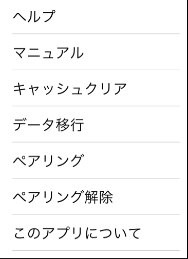 メニューリスト