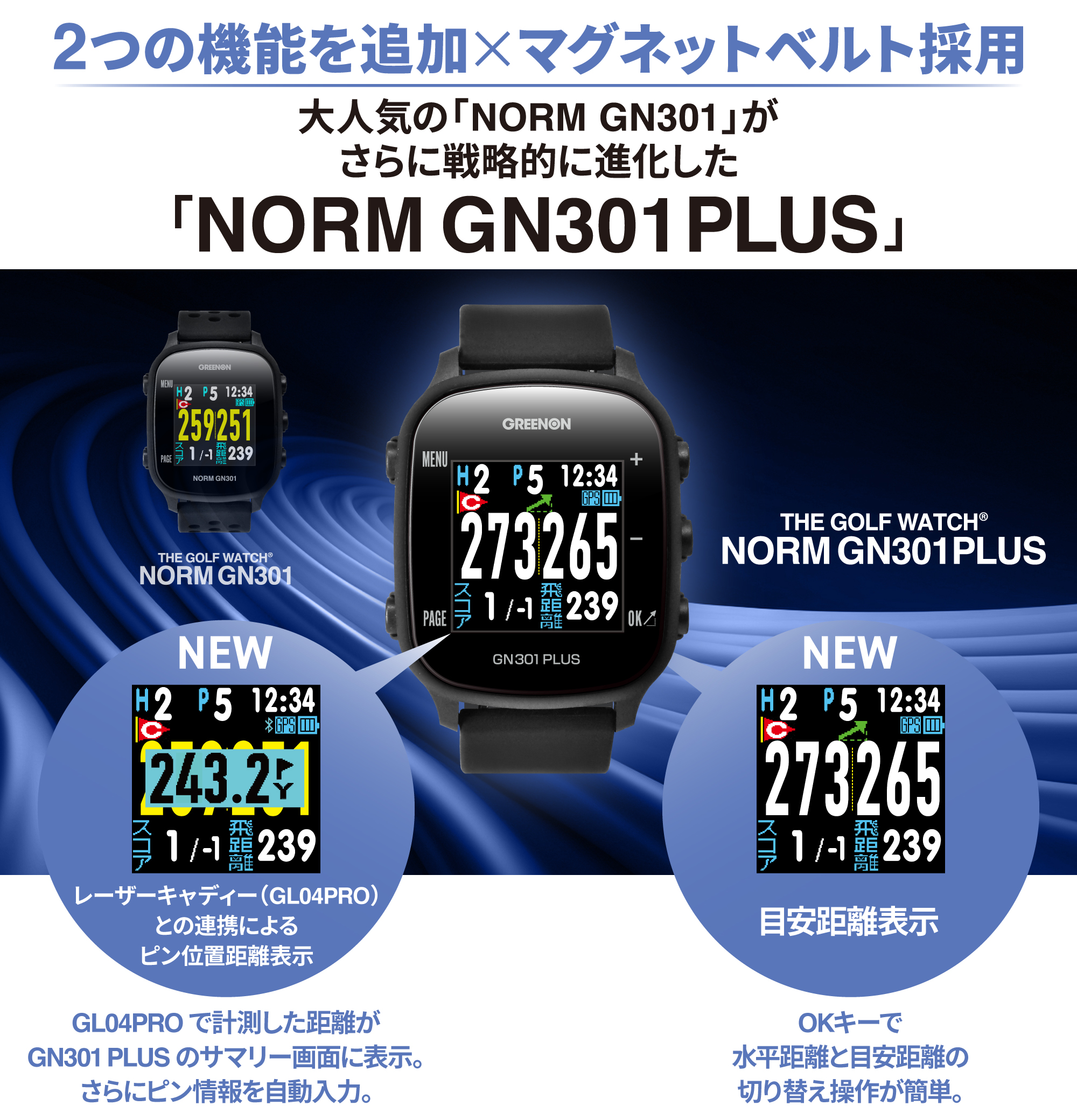 NORM GN301 PLUSを使ってより戦略的なゴルフが可能に！